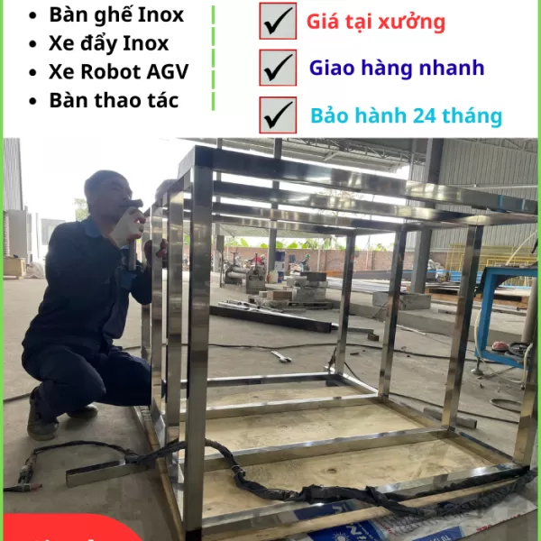 Bàn thao tác Inox 304 dày 1.2mm theo yêu cầu